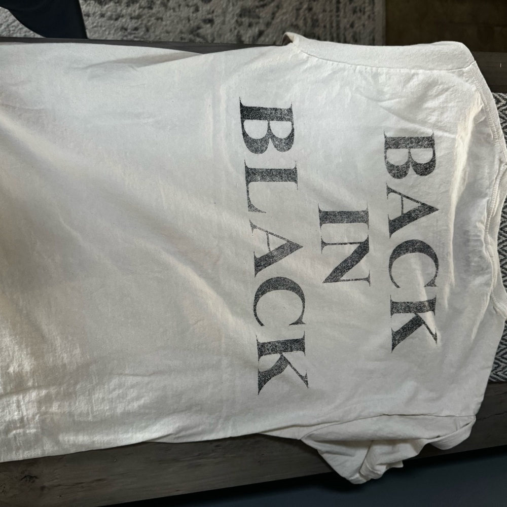 AC/DC White Tee with Black Logo - Picture 6 of 6